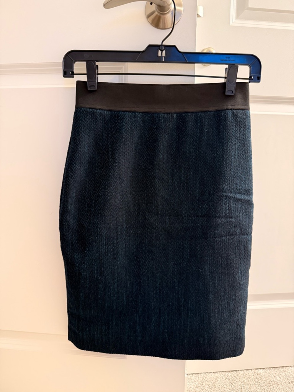 Express Dark Green-Black Blend Pencil Skirt